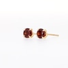 5.0mm Garnet Solitaire Stud Earrings in 10K Gold