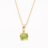 6.0mm Peridot Solitaire Curved Drop Pendant in 10K Gold