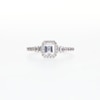 Canadian Certified Emerald-Cut Centre Diamond 1.00 CT. T.W. Frame Engagement Ring in 14K White Gold (I/I1)