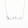 Circle of Gratitude® Collection 0.05 CT. T.W. Diamond Cursive Necklace in Sterling Silver