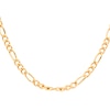 Men's 3.5mm Figaro Chain Necklace in Solid Stainless Steel  with Yellow Ion-Plate - 24"