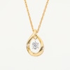 Unstoppable Love™ 0.05 CT. Diamond Solitaire Dangle Flame Pendant in 10K Gold