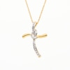 0.15 CT. T.W. Diamond Knotted Cross Pendant in 10K Gold