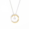 Unstoppable Love™ 0.15 CT. T.W. Diamond Dangle Circle Pendant in Sterling Silver and 10K Gold