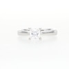 1.00 CT. Certified Princess-Cut Lab-Created Diamond Solitaire Engagement Ring in 18K White Gold (F/VS2)