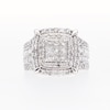 2.00 CT. T.W. Princess-Cut Multi-Diamond Cushion Frame Multi-Row Engagement Ring in 10K White Gold