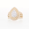 2.00 CT. T.W. Pear-Shaped Multi-Diamond Double Frame Multi-Row Engagement Ring in 10K Gold