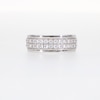 1.00 CT. T.W. Diamond Double Row Milgrain Band in Sterling Silver