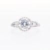 2.40 CT. T.W. Certified Lab-Created Diamond Frame Sideways Three Stone Engagement Ring in 14K White Gold (F/SI2)