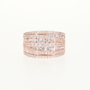 1.95 CT. T.W. Diamond Layered Overlay Multi-Row Band in 10K Rose Gold