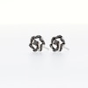 Circle of Gratitude® Collection 0.20 CT. T.W. Black Diamond Braided Frame Stud Earrings in Sterling Silver