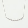 Circle of Gratitude® Collection 0.25 CT. T.W. Diamond Braided Curved Bar Necklace in 10K White Gold - 19"