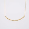 Circle of Gratitude® Collection 0.30 CT. T.W. Diamond Polished Curved Bar Necklace in 10K Gold - 19"