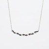 Circle of Gratitude® Collection 0.15 CT. T.W. Black Diamond Polished Curved Bar Necklace in Sterling Silver - 19"