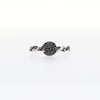 Circle of Gratitude® Collection 0.20 CT. T.W. Black Multi-Diamond Frame Twist Shank Ring in Sterling Silver