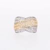 1.50 CT. T.W. Certified Lab-Created Diamond Multi-Row Chevron Band in 10K Two-Tone Gold (I/SI2)