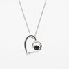 Unstoppable Love™ 0.15 CT. Black Diamond Solitaire Tilted Heart Pendant in Sterling Silver