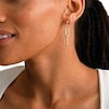 Stirrup Link Drop Earrings in Hollow 14K Gold