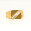 Men's 0.20 CT. T.W. Diamond Cushion Top Nugget Ring in 10K Gold