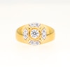 Men's 1.00 CT. T.W. Canadian Certified Diamond Crest Frame Signet Ring in 14K Gold (I/I2)