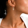 Diamond-Cut Open Disc Double Drop Earrings in 14K Gold