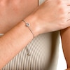 Unstoppable Love™ 0.085 CT. T.W. Diamond Circle Frame Bolo Bracelet in Sterling Silver - 9.75"