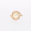 EFFY™ Collection Opal and 0.23 CT. T.W. Diamond Swirl Ring in 14K Gold