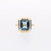 EFFY™ Collection London Blue Topaz and 0.14 CT. T.W. Diamond Ring in 14K Gold