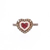 Le Vian® Passion Ruby™ and 0.50 CT. T.W. Diamond Heart Ring in 14K Strawberry Gold™