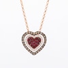 Le Vian® Passion Ruby™ and 0.38 CT. T.W. Diamond Heart Pendant in 14K Strawberry Gold™