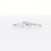 1.33 CT. T.W. Princess-Cut Diamond Past Present Future® Three Stone Bridal Set in 14K White Gold