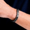 Men's 0.15 CT. T.W. Black Diamond Link Bracelet in Stainless Steel with Black Ion-Plate - 8.5"