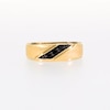 Men's 0.20 CT. T.W. Black Diamond Slanted Satin Band in 10K Gold