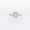 0.45 CT. T.W. Emerald-Cut Diamond Double Frame Twist Shank Engagement Ring in 10K White Gold