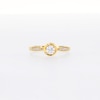 0.30 CT. T.W. Diamond Swirl Frame Tapered Shank Engagement Ring in 14K Gold