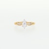 0.69 CT. T.W. Marquise-Cut Diamond Leaf-Sides Engagement Ring in 14K Gold