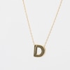 Uppercase Block "D" Initial Pendant in 10K Gold