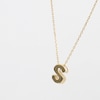 Uppercase Block "S" Initial Pendant in 10K Gold