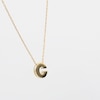 Uppercase Block "C" Initial Pendant in 10K Gold