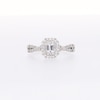 0.75 CT. Emerald-Cut Canadian Certified Diamond Double Framed Engagement Ring in 14K White Gold (I/SI2)