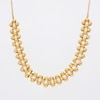 Woven Bead Necklace in Hollow 18K Gold