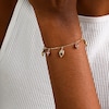 Dangle Bead Bracelet in Hollow 18K Two Tone Gold