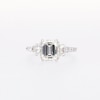 3.00 CT. T.W. Certified Emerald and Trapezoid-Cut Lab-Created Diamond Engagement Ring in 14K White Gold (I/VS2)