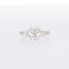 2.75 CT. T.W. Certified Oval and Trillion-Cut Lab-Created Diamond Engagement Ring in 14K White Gold (I/VS2)