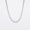 7.00 CT. T.W. Certified Diamond Tennis Necklace in 18K White Gold (I/SI2)