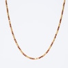 Diamond-Cut and Red Enamel Bead Necklace in Hollow 18K Gold - 16"