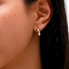 24.0mm Tube Hoop Earrings in Hollow 14K Gold