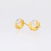 0.30 CT. T.W. Multi-Diamond Swirl Circle Stud Earrings in 10K Gold