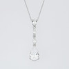 Pear-Shaped and Marquise White Lab-Created Sapphire Drop Pendant in Sterling Silver