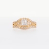 1.00 CT. T.W. Quad Princess-Cut Diamond Frame Multi-Row Twist Shank Engagement Ring in 14K Gold